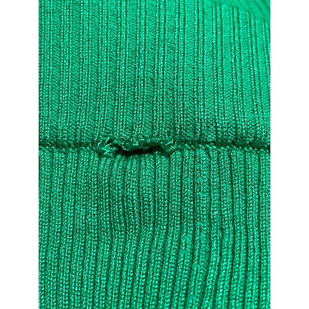 House Of Harlow 1960 Womens Ribbed Flare Pants XS Green Casual Boho READ FLAW - Picture 2 of 8